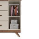 Ver imagem 3 de Cômoda Fraldário Infantil 3 Gavetas 1 Porta Off White Carvalho Maya Canaã