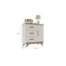 Cômoda Fraldário Infantil 3 Gavetas 1 Porta Off White Carvalho Maya Canaã - 4