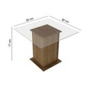 Ver imagem 2 de Mesa Madesa Quadrada com Tampo de Vidro 5332A Rustic Cor:Rustic