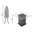 Ver imagem 3 de Mesa Madesa Quadrada com Tampo de Vidro 5332A Rustic Cor:Rustic