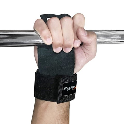 Luva Scalibu Cross Grip Couro:Preto/M