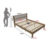 Cama de Casal para Colchão 1,38m Amendoa/branco Cm8005 Tecno Mobili - 2