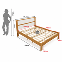 Ver imagem 6 de Cama de Casal 138cm CM8005 Amêndoa/Branco - Tecno Mobili