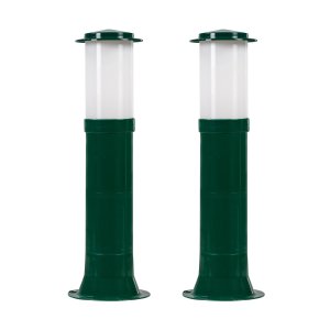 Poste Balizador Luminária Casa Sítio Jardim 35cm Verde Kit 2