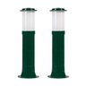 Poste Balizador Luminária Casa Sítio Jardim 35cm Verde Kit 2 - 1