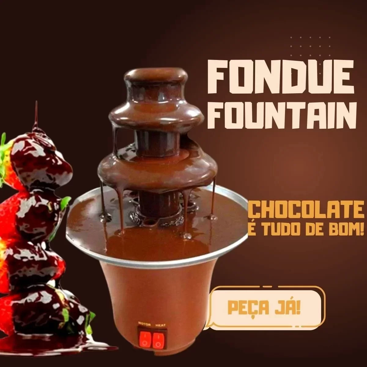 2022 fonte de chocolate fondue evento casamento crianças aniversário festa festiva suprimentos natal - 9