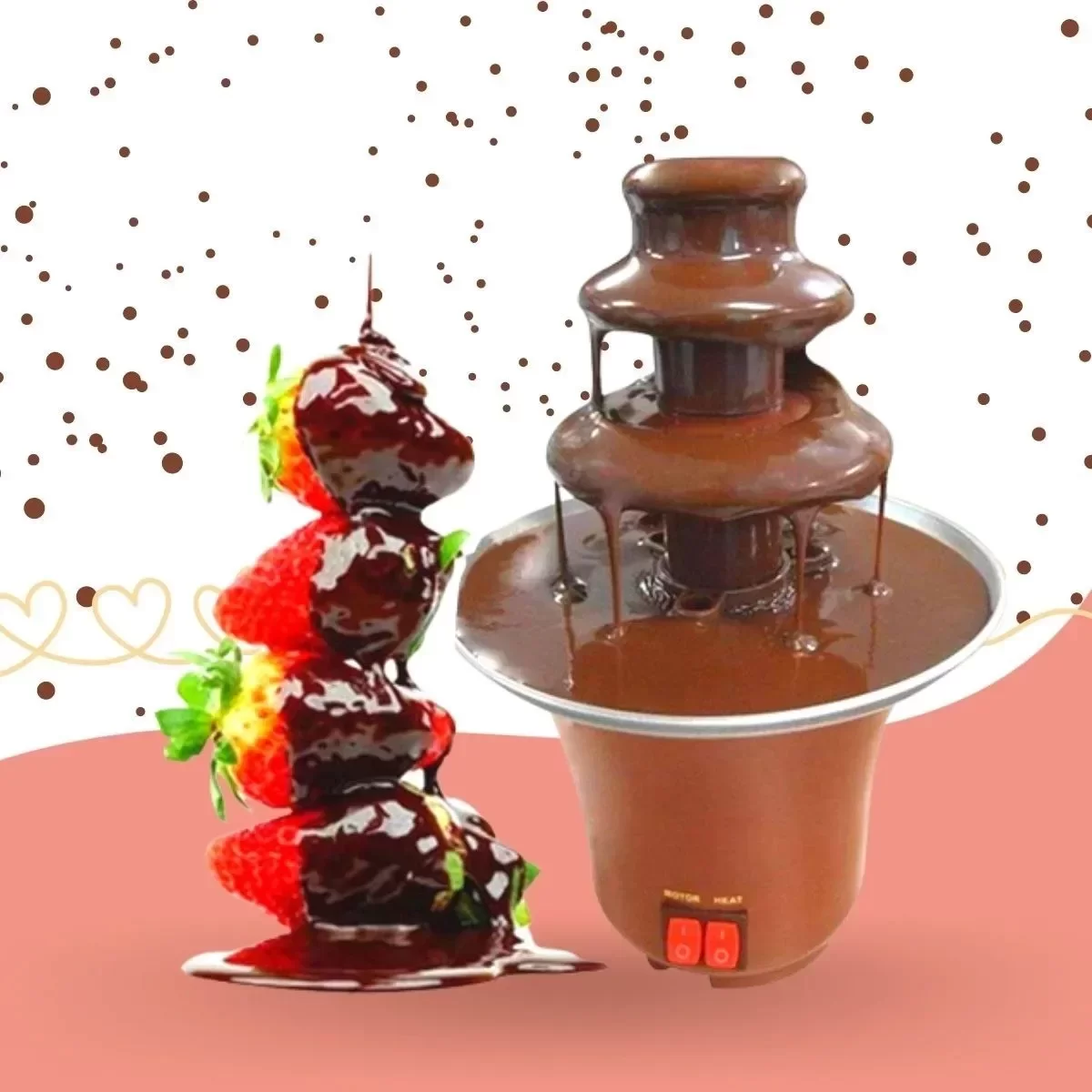 2022 fonte de chocolate fondue evento casamento crianças aniversário festa festiva suprimentos natal - 6