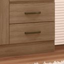 Ver imagem 5 de Cômoda Sapateira para Quarto 2 Portas 4 Gavetas Lisa Carvalho Oak