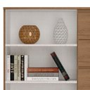 Ver imagem 4 de Cômoda Sapateira para Quarto 2 Portas 4 Gavetas Lisa Carvalho Oak