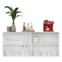 Ver imagem 4 de Aparador Buffet 4 Portas Suspenso Veneza Multimóveis V3594 Branco Branco