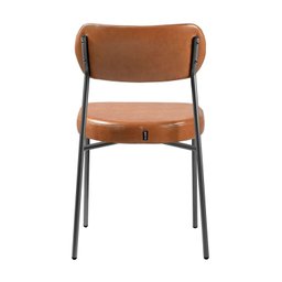 Kit 2 Cadeiras para Sala de Jantar Couro Sintético Design Aço Carbono Lavinia - 7