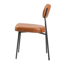 Kit 2 Cadeiras para Sala de Jantar Couro Sintético Design Aço Carbono Lavinia - 5