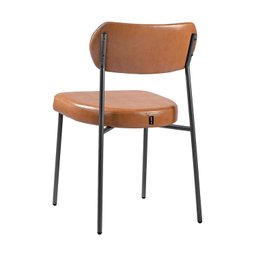 Kit 2 Cadeiras para Sala de Jantar Couro Sintético Design Aço Carbono Lavinia - 4