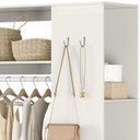 Ver mais imagens de Kit Arara Closet 2 Gavetas e Mesa de Cabeceira Off White Cristal Dmad