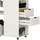 Ver imagem 7 de Kit Arara Closet 2 Gavetas e Mesa de Cabeceira Off White Cristal Dmad