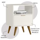 Ver imagem 5 de Kit Arara Closet 2 Gavetas e Mesa de Cabeceira Off White Cristal Dmad