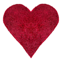 Ver imagem 1 de Tapete Pelo Alto Felpudo Peludo Macio Anti Derrapante Alérgico Rosa Bebê Coração 100 cm Sala Quarto