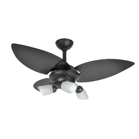 Ventilador de Teto Infinity Lótus Spot Preto 3 Pás 220 V + Controle 1026 Lótus 3L