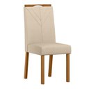 Ver imagem 5 de Conjunto Sala de Jantar Mesa Vitoria 135x135 6 Cadeiras Anitta Ype/off White/linho Palha