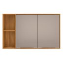 Ver imagem 1 de Armário Aéreo para Cozinha 2 Portas 120cm Plena Amarelo/Cinamon/Nude Prime Tx