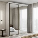 Ver imagem 1 de Guarda Roupa Solteiro 2 Portas Espelhadas Malva CabeCasa MadeiraOriginals