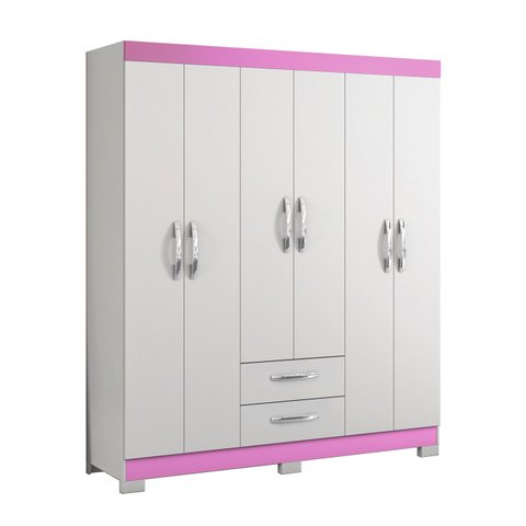 Guarda-Roupa 6 Portas NT 5130 Rosa - Notável