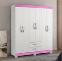 Ver imagem 2 de Guarda-Roupa 6 Portas NT 5130 Rosa - Notável