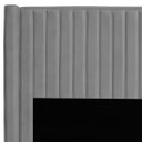 Ver imagem 3 de Cabeceira Casal King Size Estofada para Cama Box Alicia Veludo Cinza