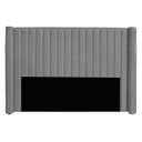 Ver imagem 1 de Cabeceira Casal King Size Estofada para Cama Box Alicia Veludo Cinza