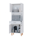 Ver imagem 6 de Paneleiro de Cozinha Compacto com Nicho e Gaveta 4 Portas 1 Gaveta