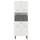 Ver imagem 4 de Paneleiro de Cozinha Compacto com Nicho e Gaveta 4 Portas 1 Gaveta
