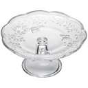 Ver imagem 1 de Prato para Bolo com Pé 19x9cm Vidro Cristal Lyor Suporte Torta Redondo New Butterfly