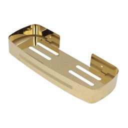 Suporte Shampoo Retangular Parede Banheiro Aço Inox Dourado - 4
