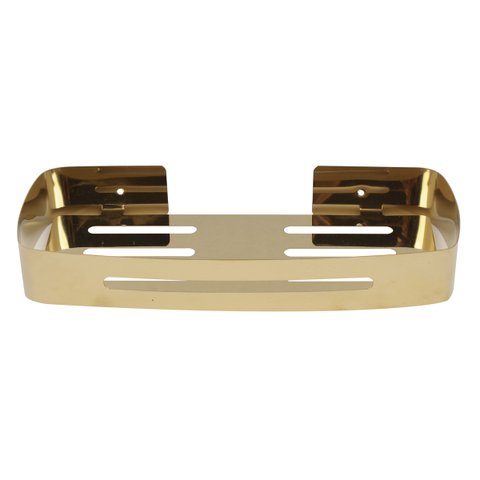 Suporte Shampoo Retangular Parede Banheiro Aço Inox Dourado