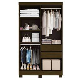 Guarda Roupa Solteiro 4 Portas Sergipe Bianchi Móveis: Avelã - 2