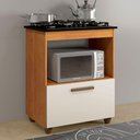 Ver imagem 1 de Balcão para Cooktop 5 Bocas 1 Porta Basculante Salvia Kaiki Móveis Nature/off White