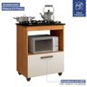 Balcão para Cooktop 5 Bocas 1 Porta Basculante Salvia Kaiki Móveis Nature/off White - 3