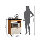 Ver imagem 6 de Balcão para Cooktop 5 Bocas 1 Porta Basculante Salvia Kaiki Móveis Nature/off White