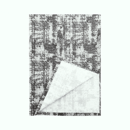 Tapete Sala Hall Antiderrapante 1.40m X 2.00m Decoração Tear Artesanal Jacquard Mármore Cinza - 6