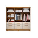 Ver imagem 3 de Guarda Roupa 3 Portas (1 C- Espelho) e 9 Gavetas Buriti-jequitibá Cumaru-fendi - Novo Horizonte