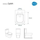 Ver imagem 3 de Assento Sanitário Poliéster Lyon Branco para Vaso Sensea