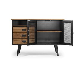 Buffet 2 Portas 3 Gavetas - Madeira Maciça + Mdf - 6