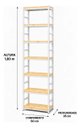 Ver imagem 4 de Estante Multiuso Organizador Livreiro Estilo Industrial 180x50 Branco Natural