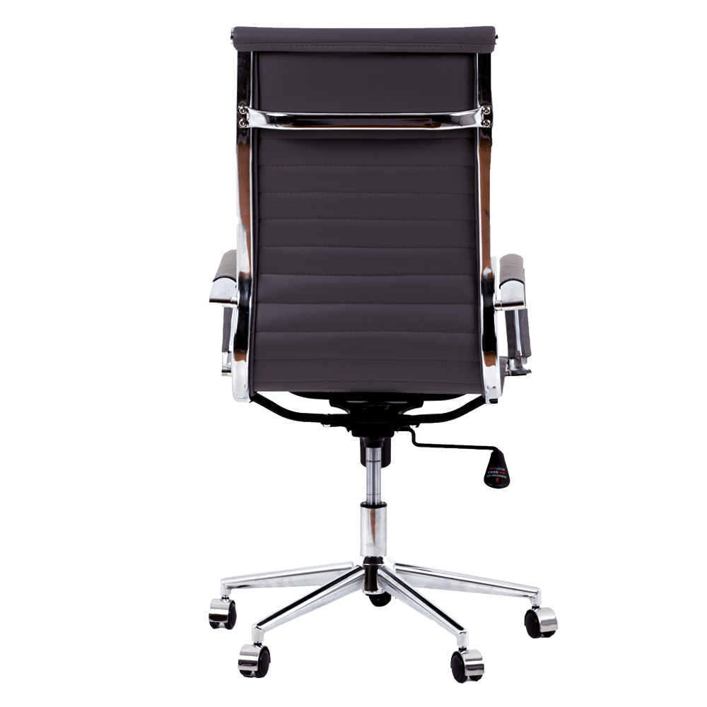 Ver imagem 5 de Kit 6 Cadeiras de Escritório Presidente Giratória Pu Cinza com Braços