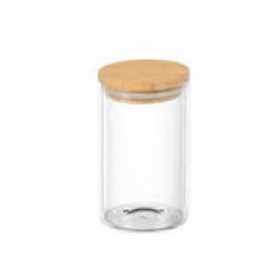 Porta Mantimento Redondo em Vidro Borossilicato com Tampa em Bambu 150ml D5,5xa11,5cm Dynasty - 3