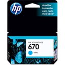 Ver imagem 1 de Cartucho HP 670 Ciano 3,5ML - CZ114AB