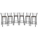 Ver imagem 1 de Kit 6 Banquetas para Bancada Flórida Preta 60cm Cozinha Gourmet Balcão Ilha Piscina Área de Lazer