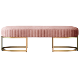 Recamier Glow 110cm Puff Moderno Premium Sala e Quarto:rosa - 2