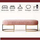 Ver imagem 6 de Recamier Glow 110cm Puff Moderno Premium Sala e Quarto:rosa