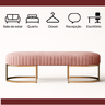 Recamier Glow 110cm Puff Moderno Premium Sala e Quarto:rosa - 6